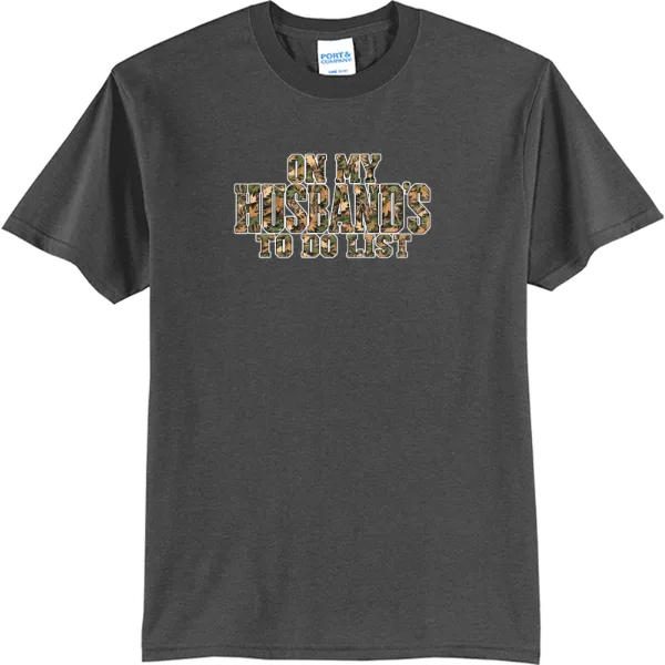 On My Husband's List - Camo - Charcoal