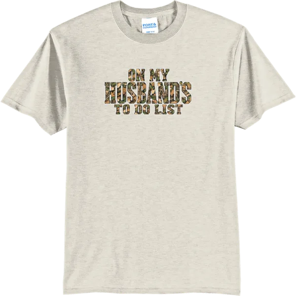 On My Husband's List - Camo - Oatmeal Heather