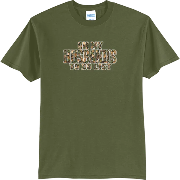 On My Husband's List - Camo - Olive Drab Green