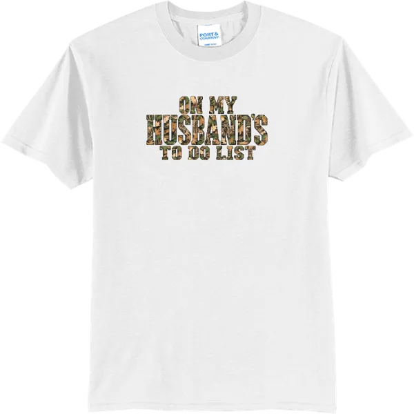 On My Husband's List - Camo - White